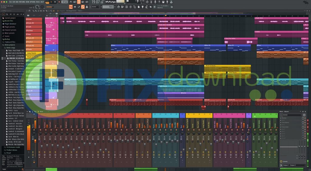 Track creation process in FL Studio music production software
