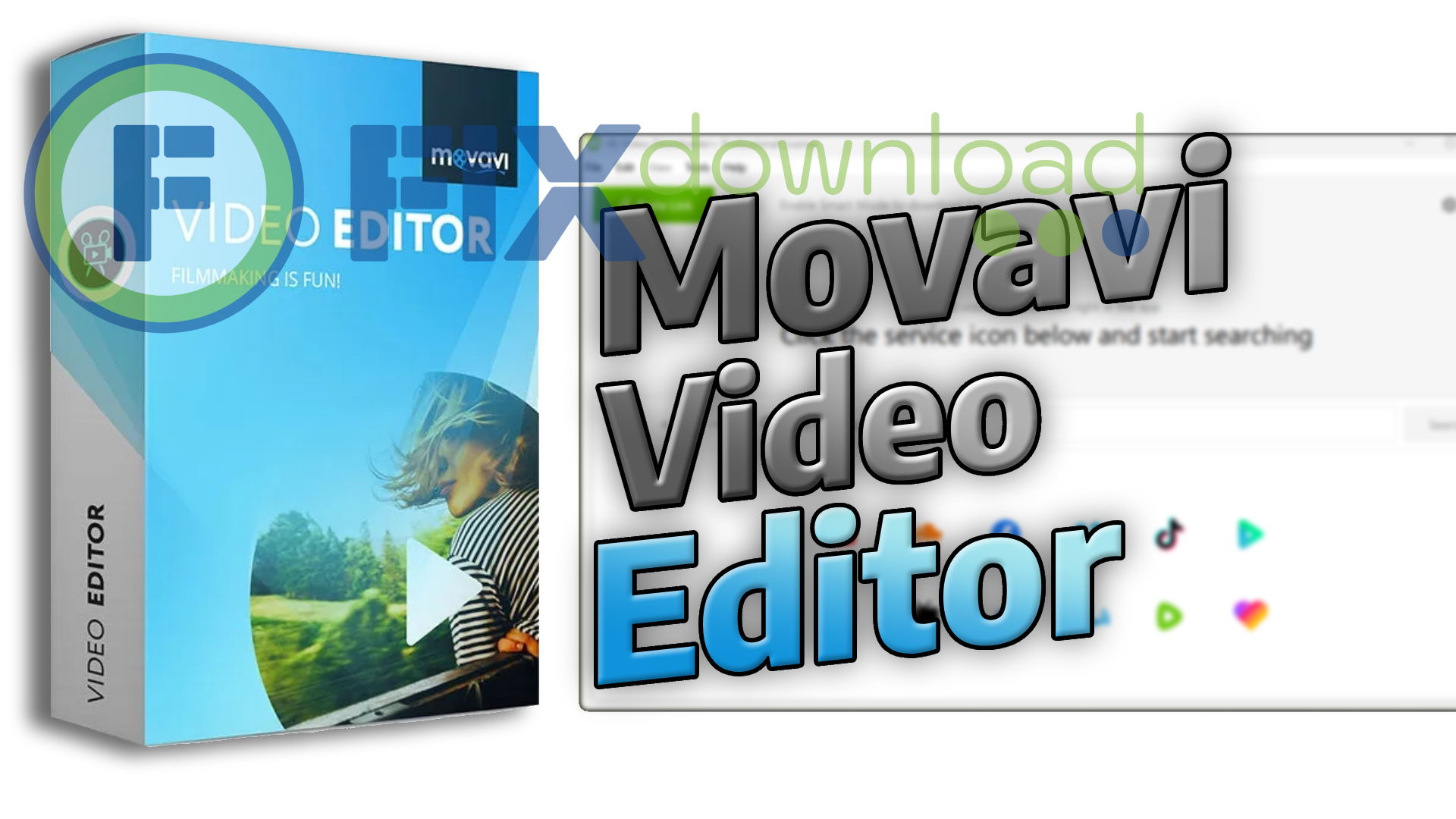 Cover image for the article about downloading and installing Movavi Video Editor on Windows from FixDownload.com