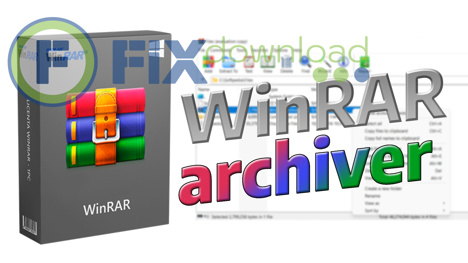 Cover image for the article about downloading and installing WinRAR on Windows from FixDownload.com