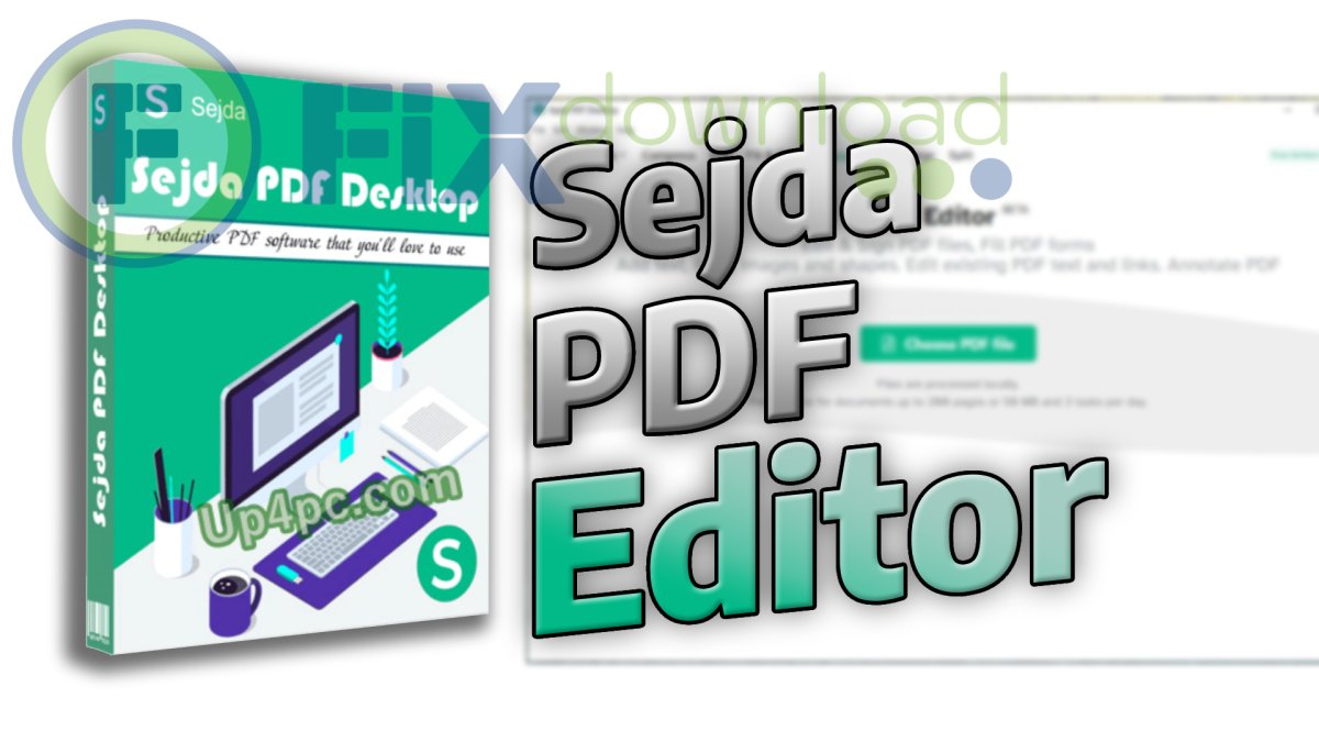 Cover image for the article about downloading and installing Sejda PDF Editor on Windows from FixDownload.com