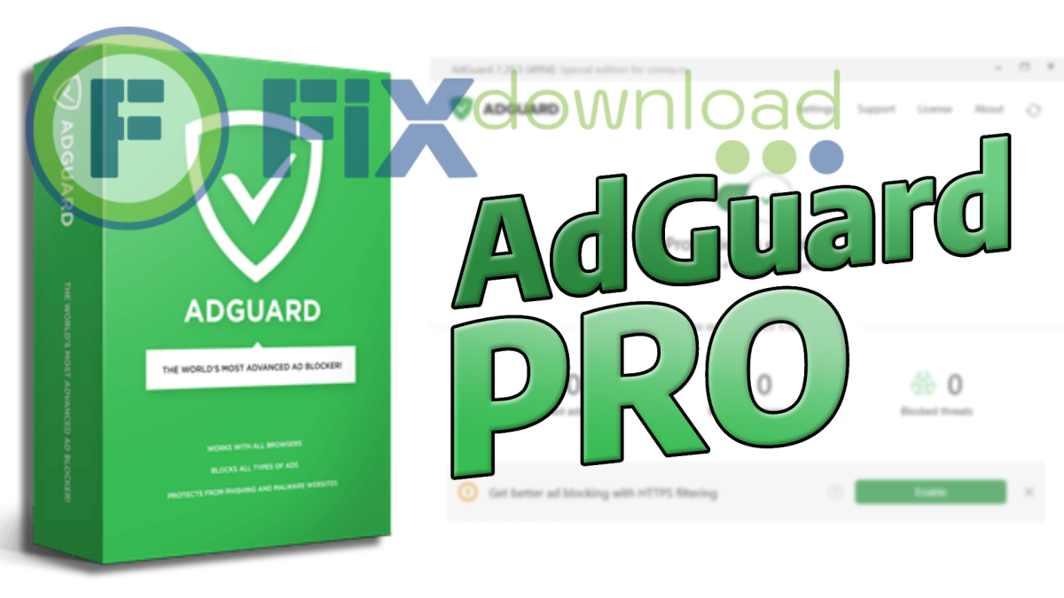 Cover image for the article about downloading and installing AdGuard Pro on Windows from FixDownload.com