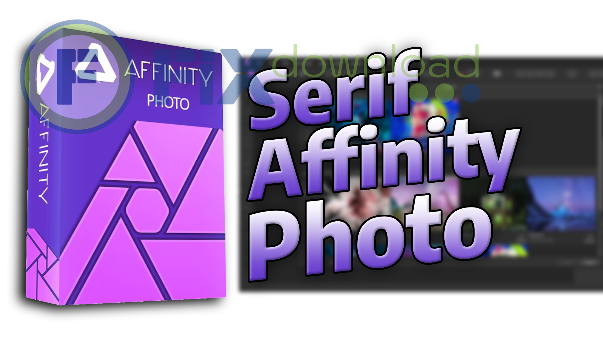 Cover image for the article about downloading and installing Affinity Photo on Windows from FixDownload.com