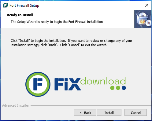 Welcome window of Fort Firewall installer on Windows
