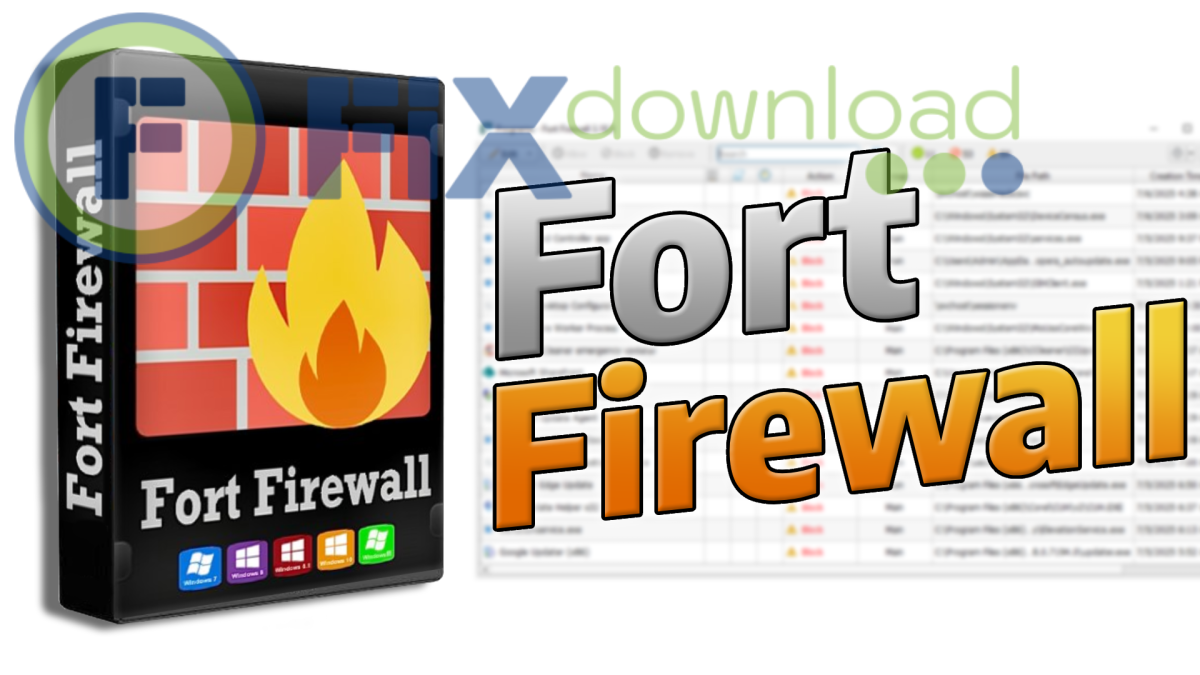 Cover image for the article about downloading and installing FORT Firewall on Windows from FixDownload.com