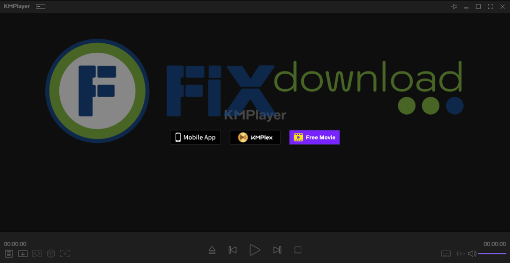 Main window of KMPlayer after launch