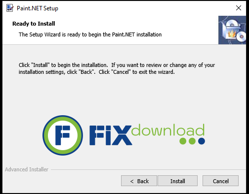 Welcome window of Paint.NET installer on Windows