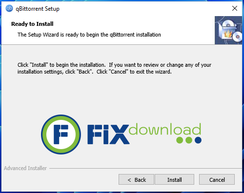 Welcome window of qBittorrent installer on Windows