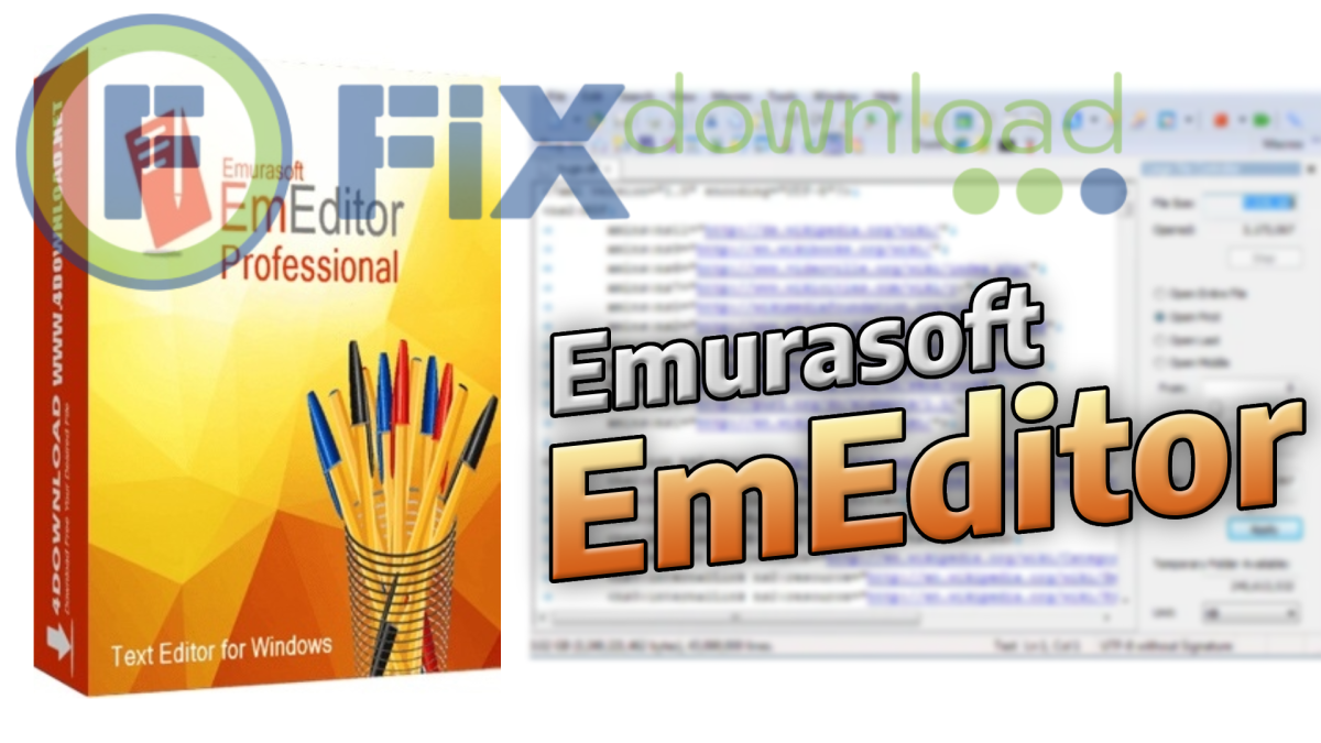 Cover image for the article about downloading and installing EmEditor on Windows from FixDownload.com