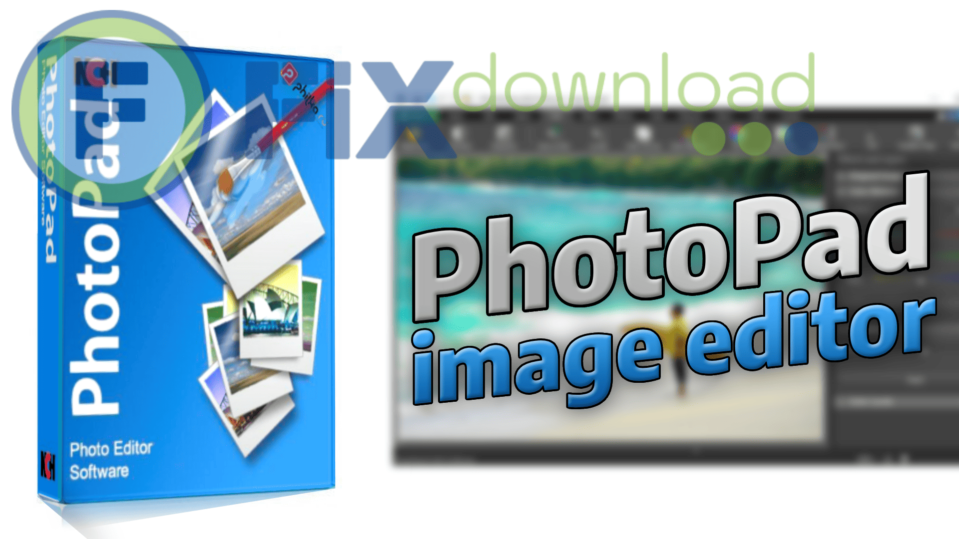 Cover image for the article about downloading and installing PhotoPad on Windows from FixDownload.com