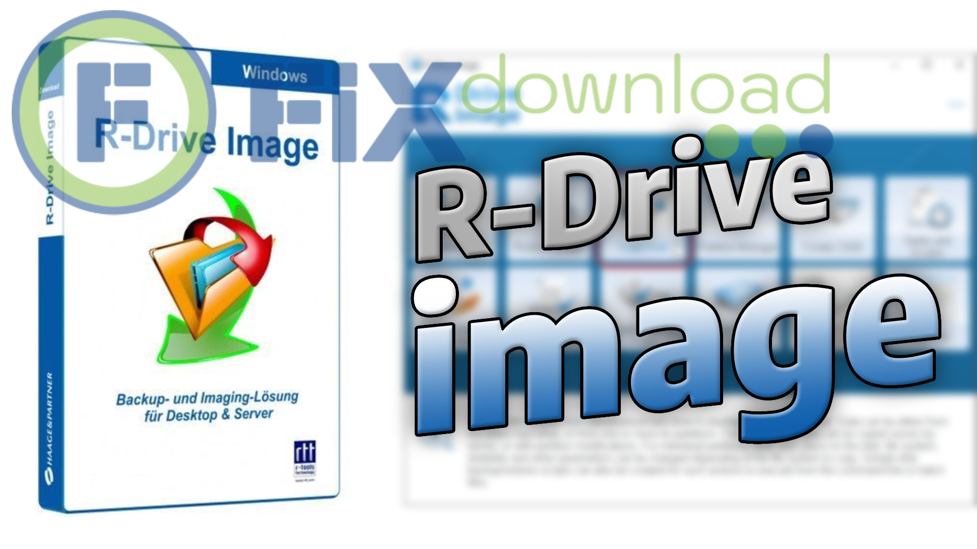 Cover image for the article about downloading and installing R-Drive Image on Windows from FixDownload.com