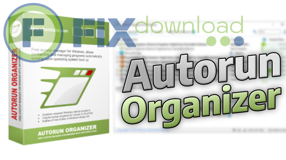 Cover image for the article about downloading and installing Autorun Organizer on Windows from FixDownload.com