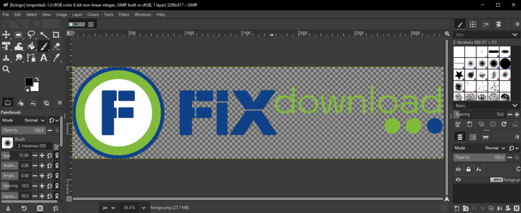 Main window of GIMP after launch