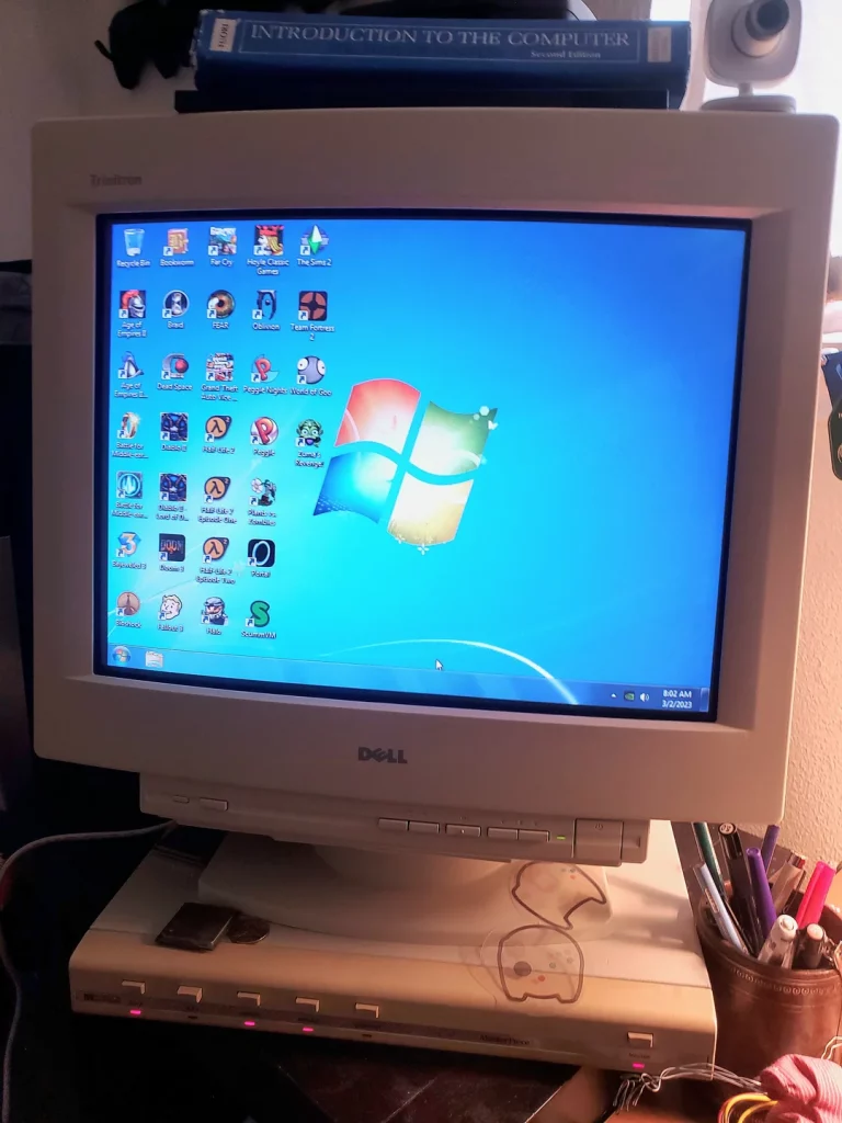 Old family computer with installation screen