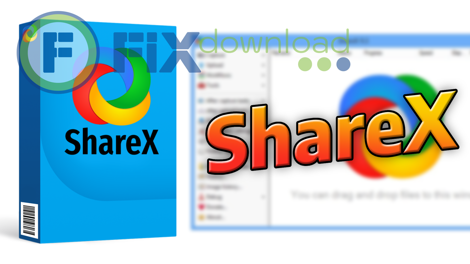 Cover image for the article about downloading and installing shareX on Windows from FixDownload.com