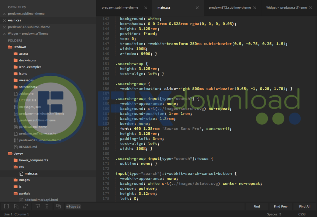 Main window of Sublime Text after launch