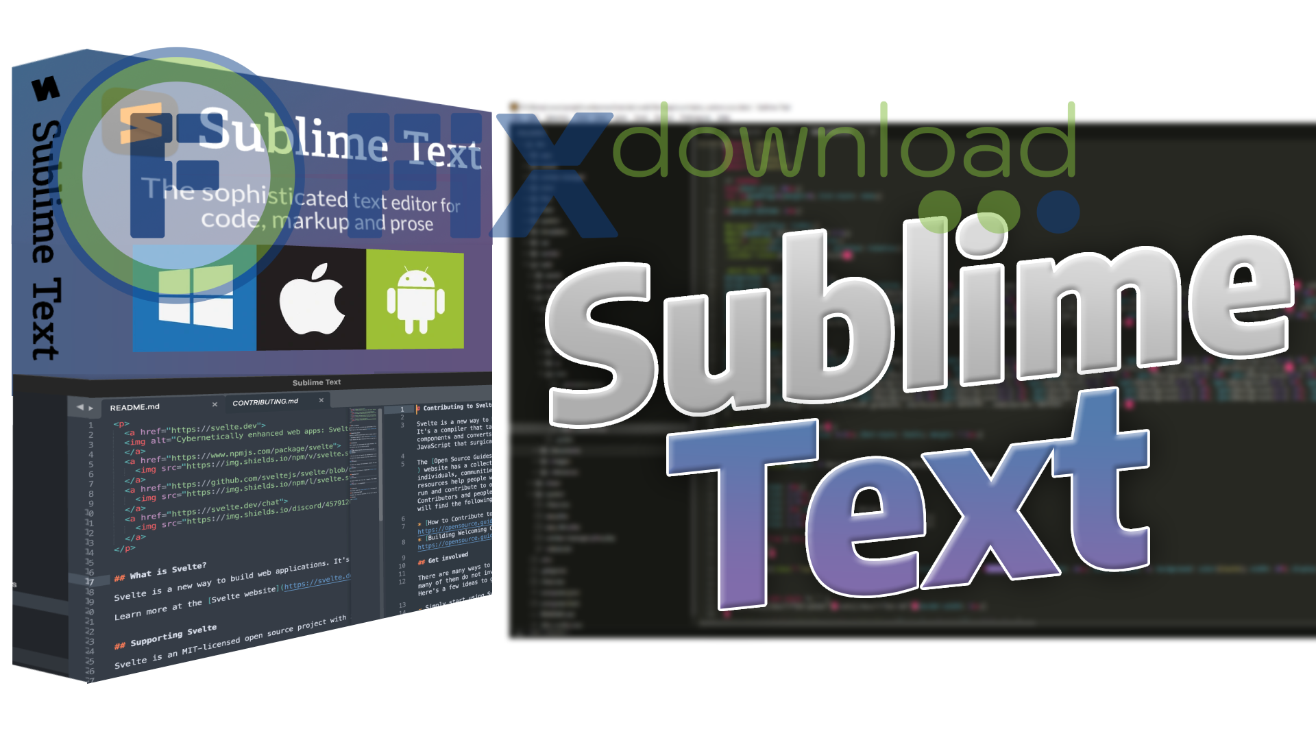 Cover image for the article about downloading and installing Sublime Text on Windows from FixDownload.com