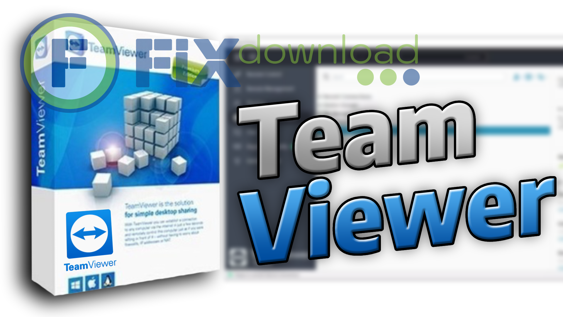 Cover image for the article about downloading and installing TeamViewer on Windows from FixDownload.com