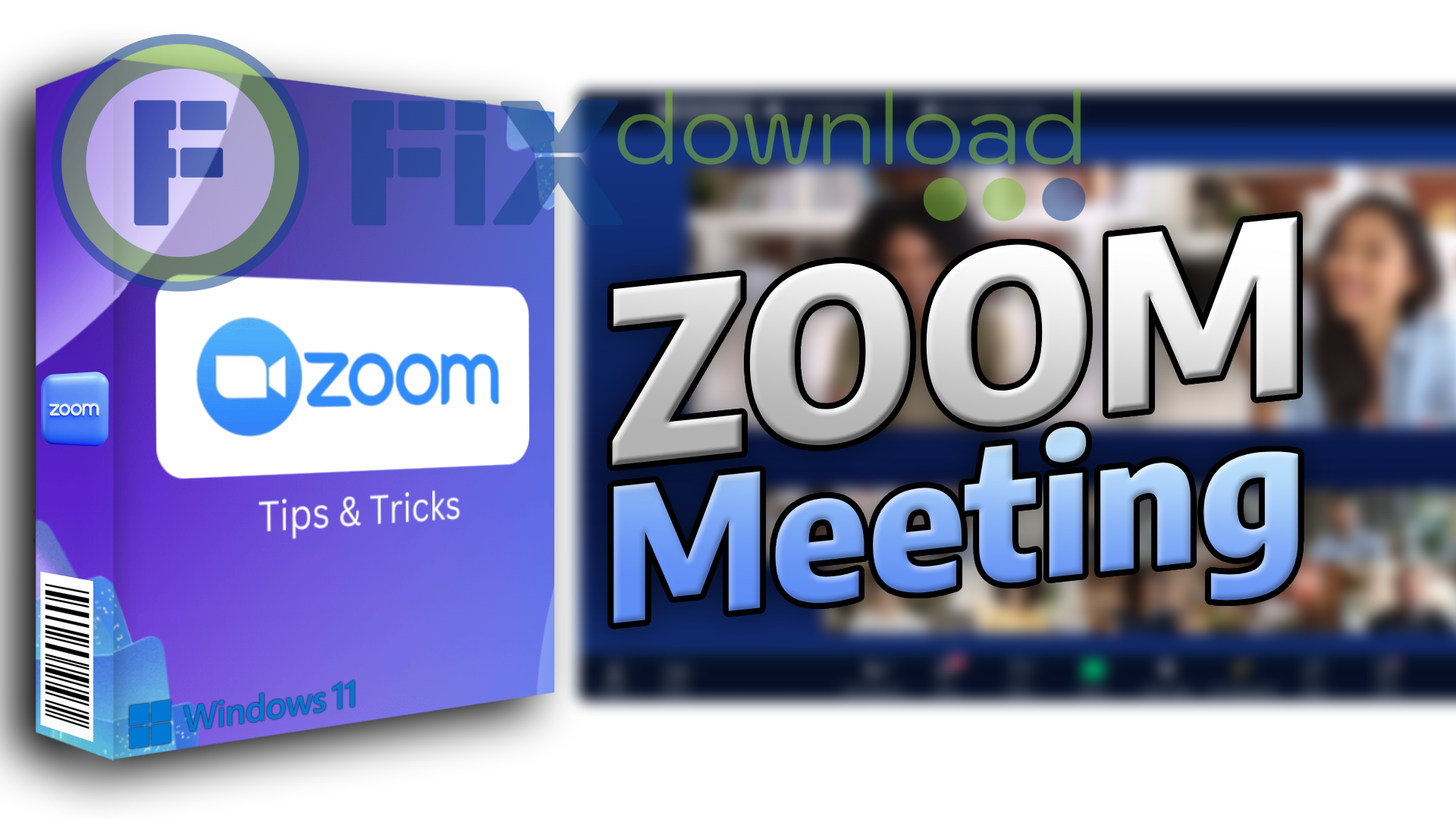 Cover image for the article about downloading and installing Zoom on Windows from FixDownload.com