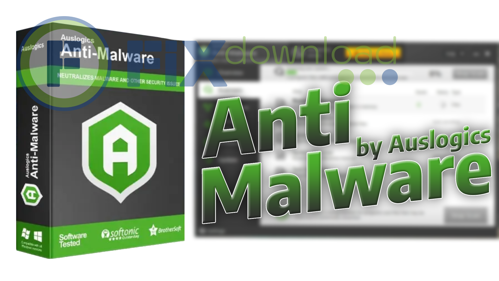 Cover image for the article about downloading and installing Auslogics Anti-Malware on Windows from FixDownload.com
