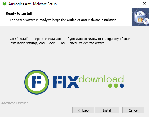 Welcome window of Auslogics Anti-Malware installer on Windows