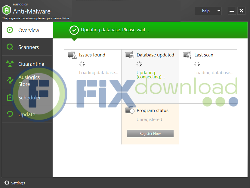 Main window of Auslogics Anti-Malware after launch
