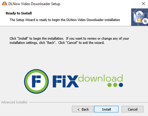 Welcome window of DLNow Video Downloader installer on Windows