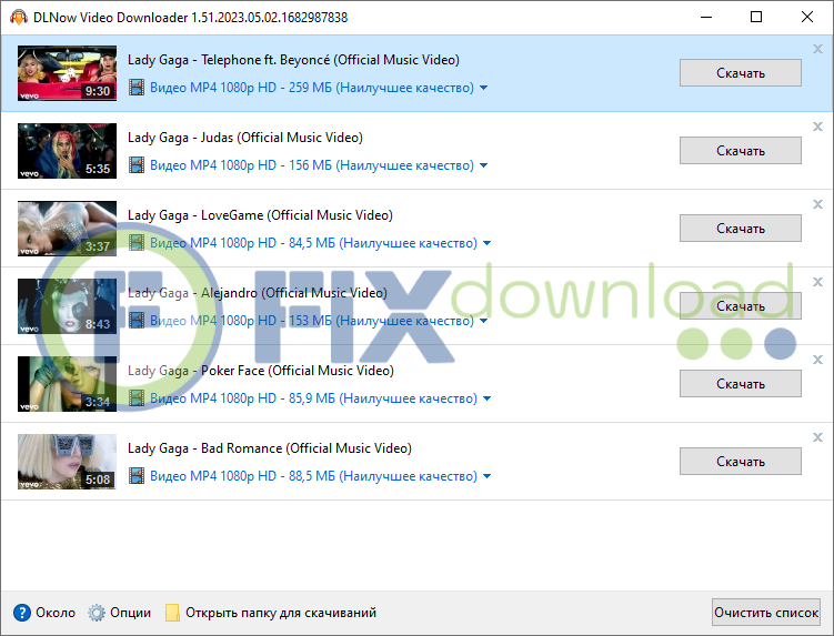Main window of DLNow Video Downloader after launch