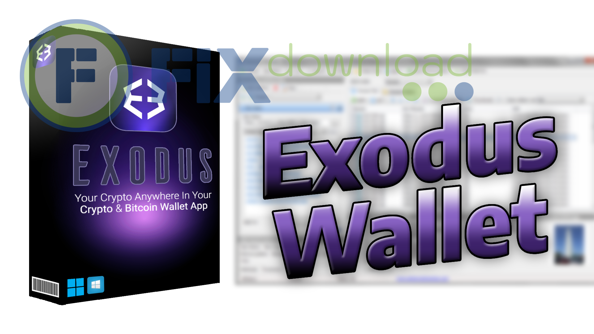 Cover image for the article about downloading and installing Exodus Wallet on Windows from FixDownload.com