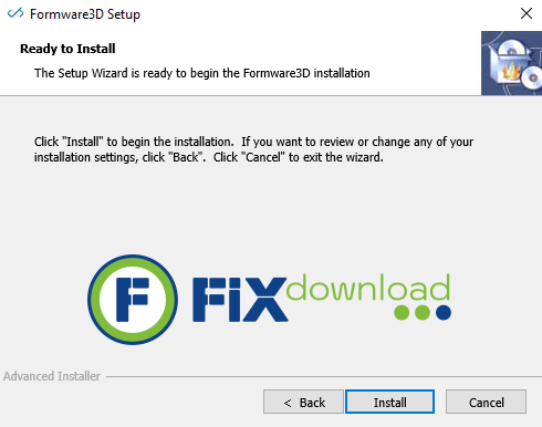 Welcome window of FormWare 3D installer on Windows