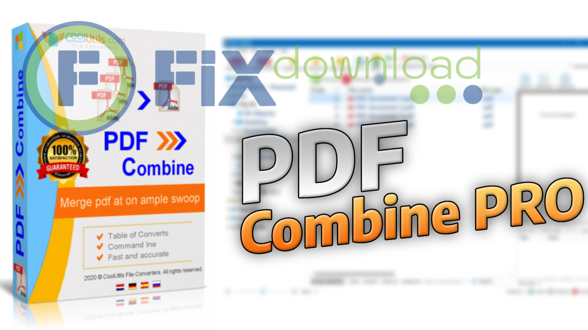 Cover image for the article about downloading and installing CoolUtils PDF Combine Pro on Windows from FixDownload.com