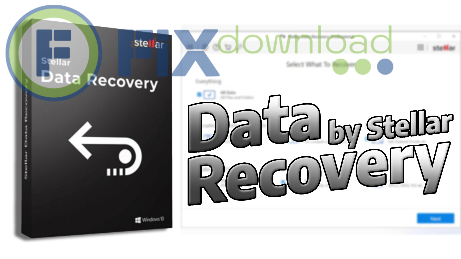 Cover image for the article about downloading and installing Stellar Data Recovery on Windows from FixDownload.com