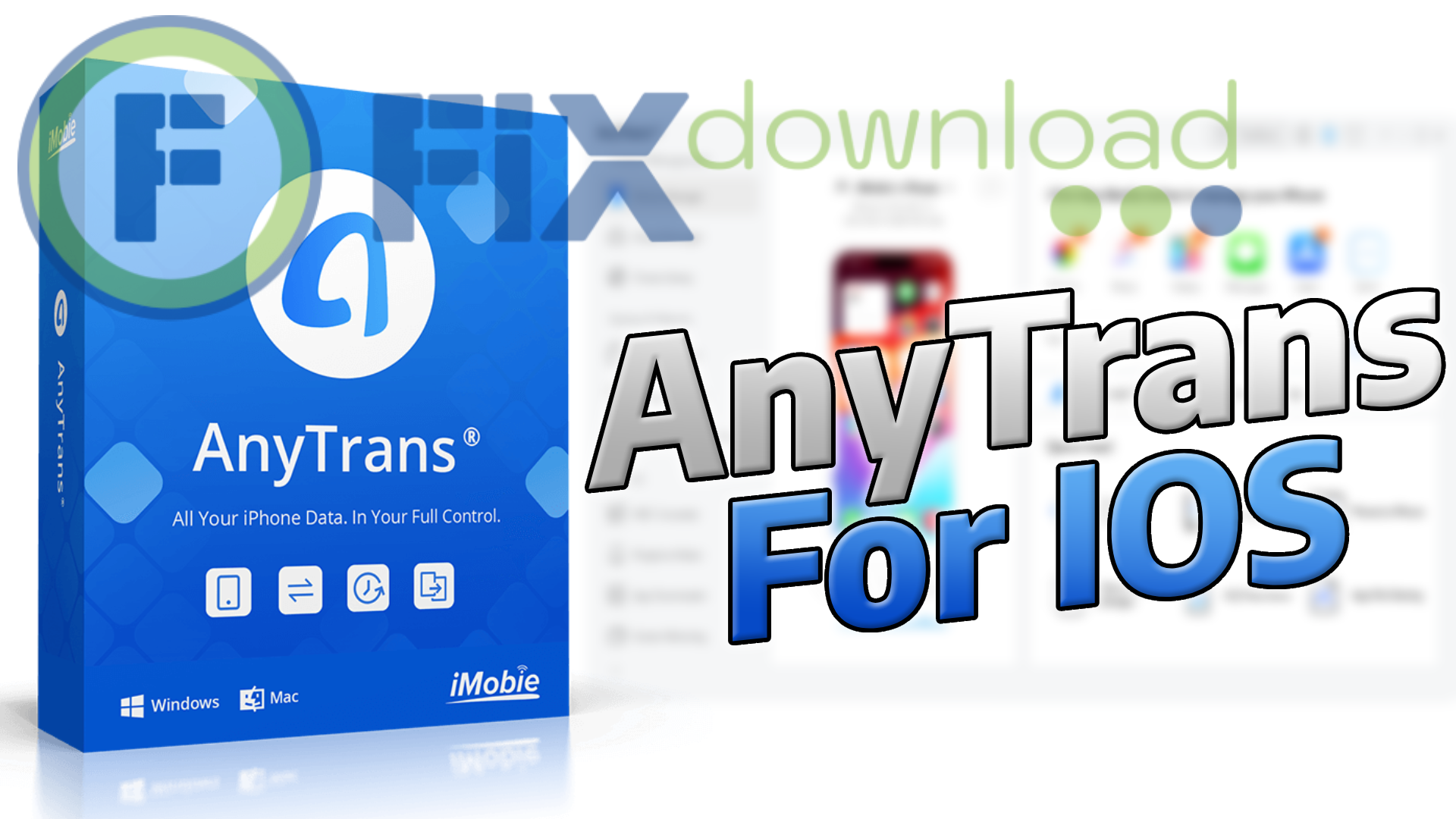 Cover image for the article about downloading and installing AnyTrans on Windows from FixDownload.com