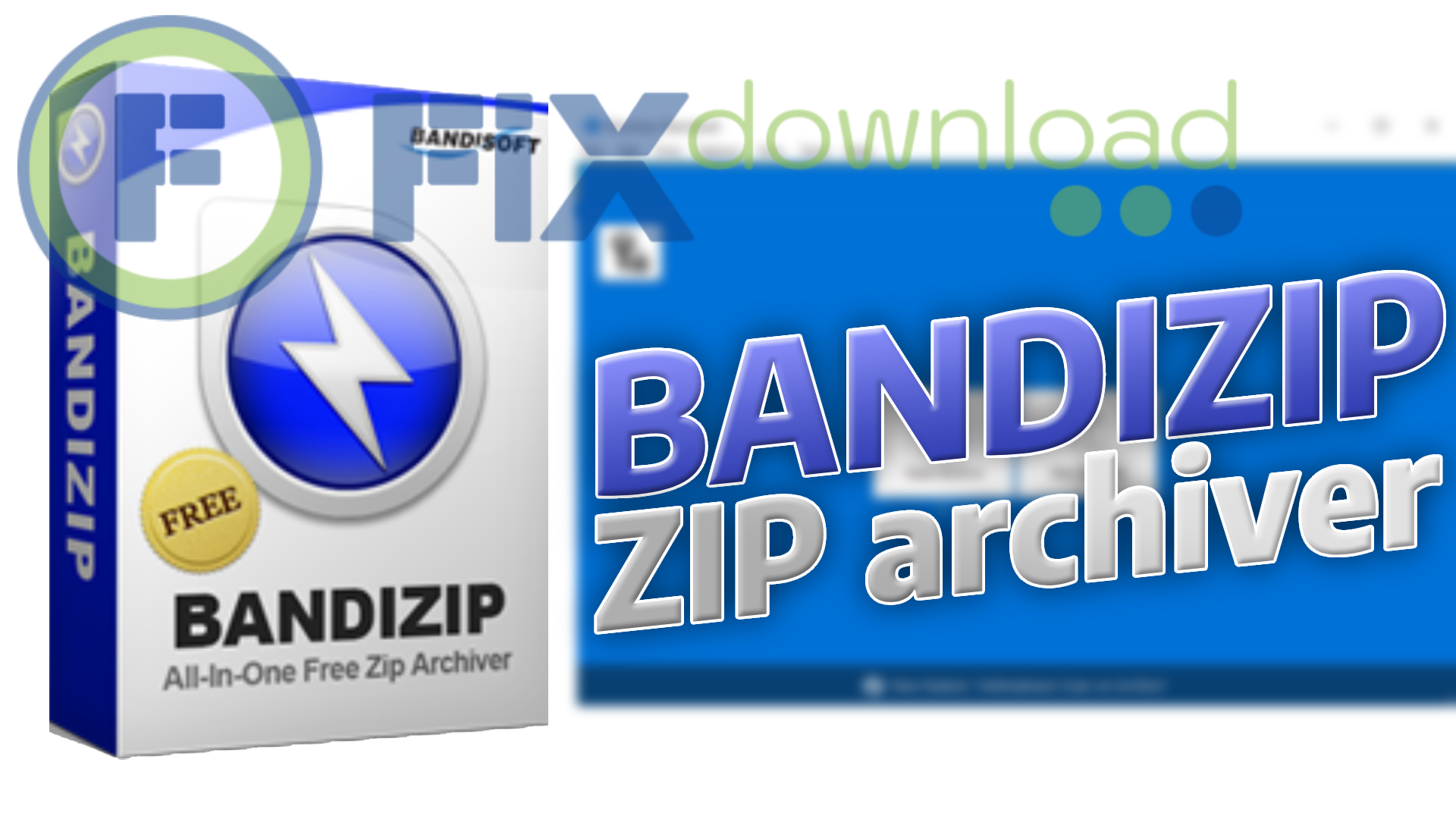 Cover image for the article about downloading and installing Bandizip on Windows from FixDownload.com