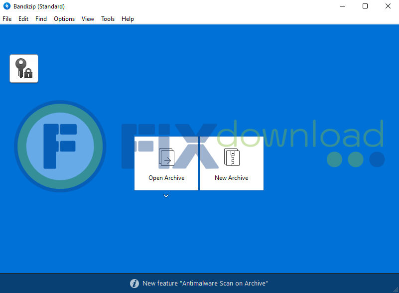 Main window of Bandizip after launch