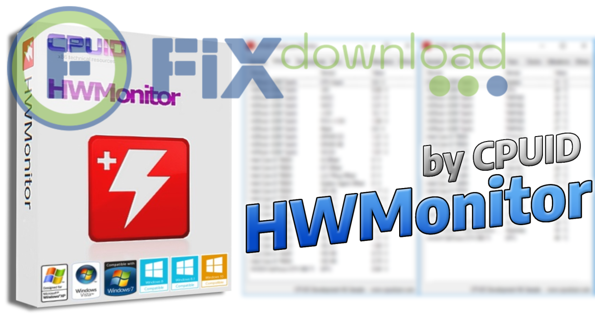 Cover image for the article about downloading and installing CPUID HWMonitorPro on Windows from FixDownload.com