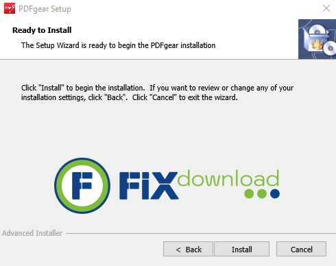 Welcome window of PDFgear installer on Windows