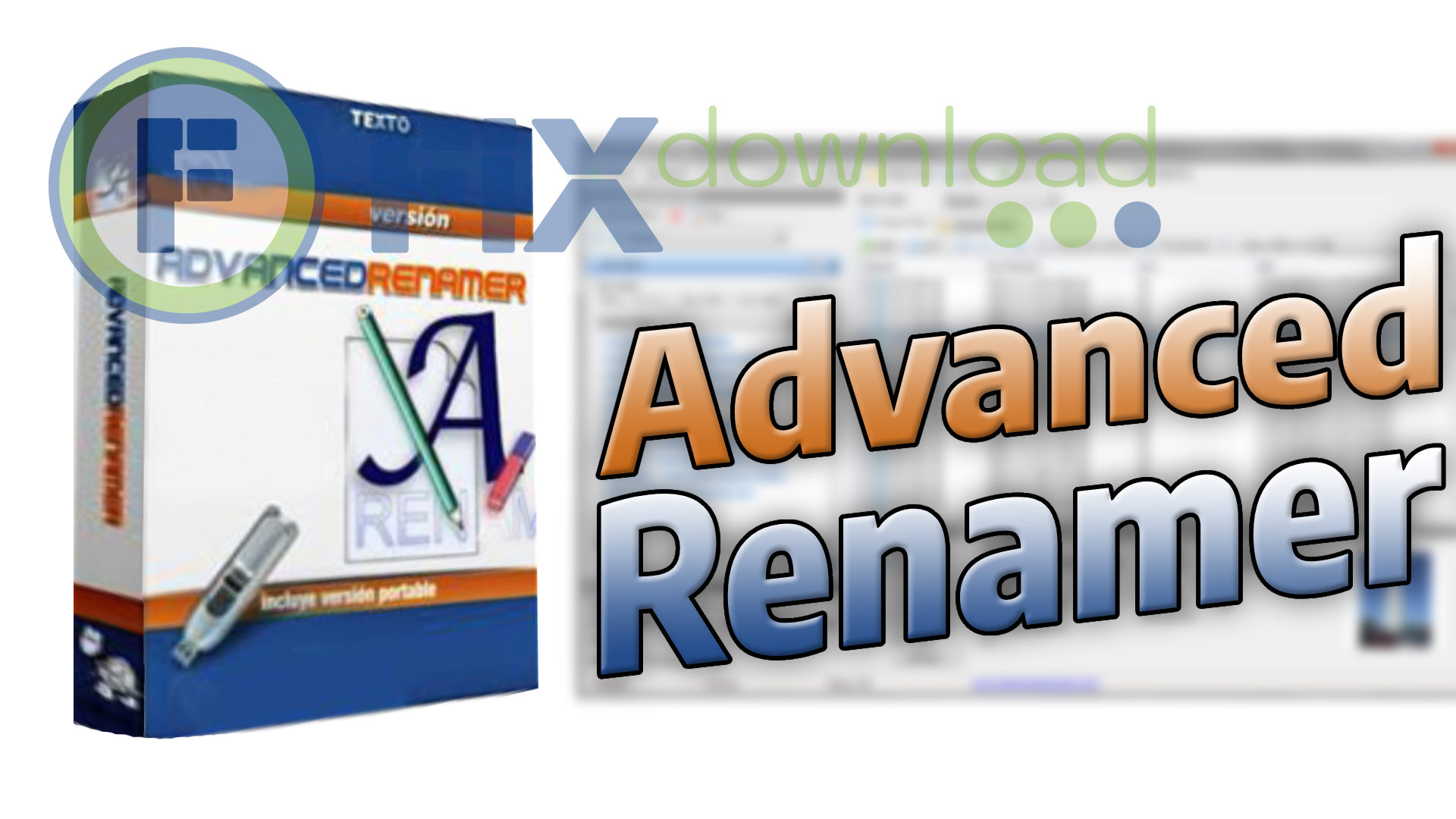 Cover image for the article about downloading and installing Advanced Renamer on Windows from FixDownload.com